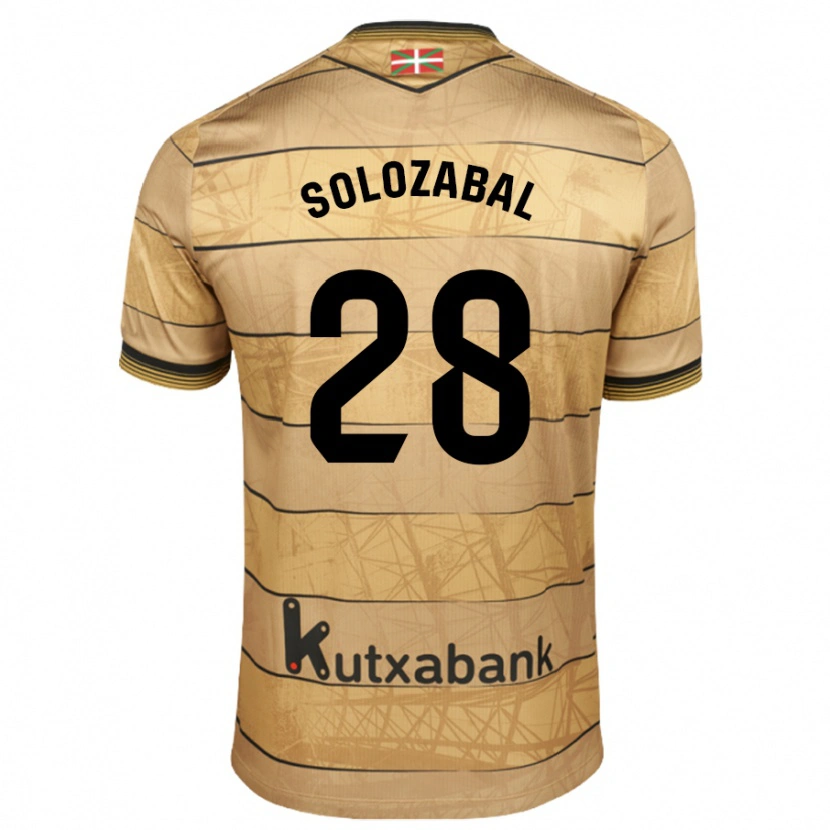 Danxen Donna Maglia Malen Solozabal Ibarra #28 Marrone Kit Gara Away 2024/25 Maglietta