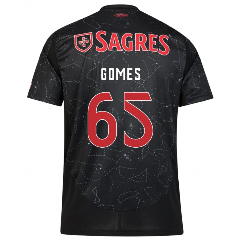 Danxen Donna Maglia André Gomes #65 Nero Rosso Kit Gara Away 2024/25 Maglietta