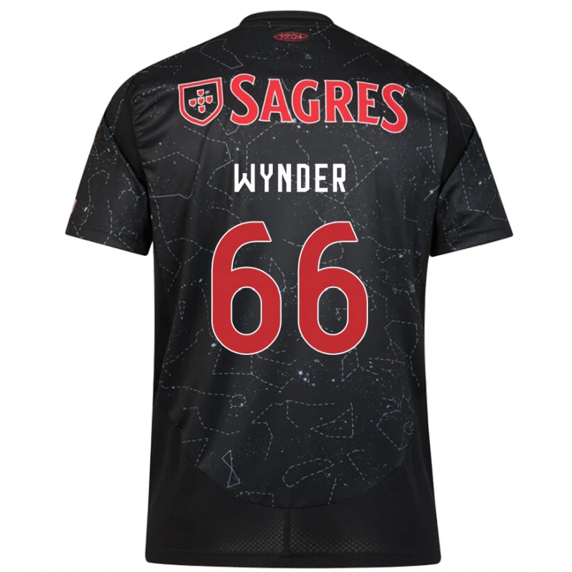 Danxen Donna Maglia Joshua Wynder #66 Nero Rosso Kit Gara Away 2024/25 Maglietta
