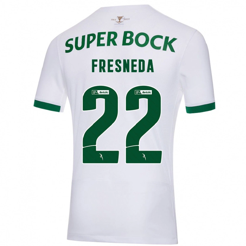 Danxen Donna Maglia Iván Fresneda #22 Bianco Verde Kit Gara Away 2024/25 Maglietta