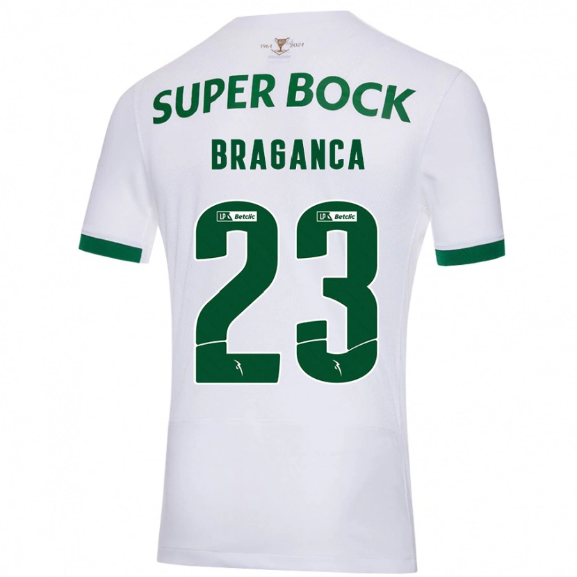 Danxen Donna Maglia Daniel Bragança #23 Bianco Verde Kit Gara Away 2024/25 Maglietta