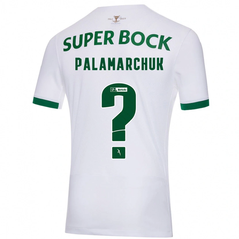Danxen Donna Maglia Cristiano Vitaly Palamarchuk #0 Bianco Verde Kit Gara Away 2024/25 Maglietta