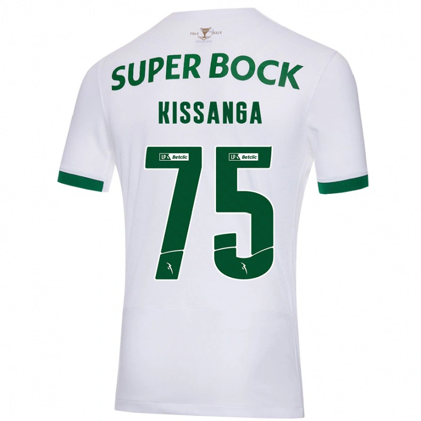 Danxen Donna Maglia Manuel Kissanga #75 Bianco Verde Kit Gara Away 2024/25 Maglietta