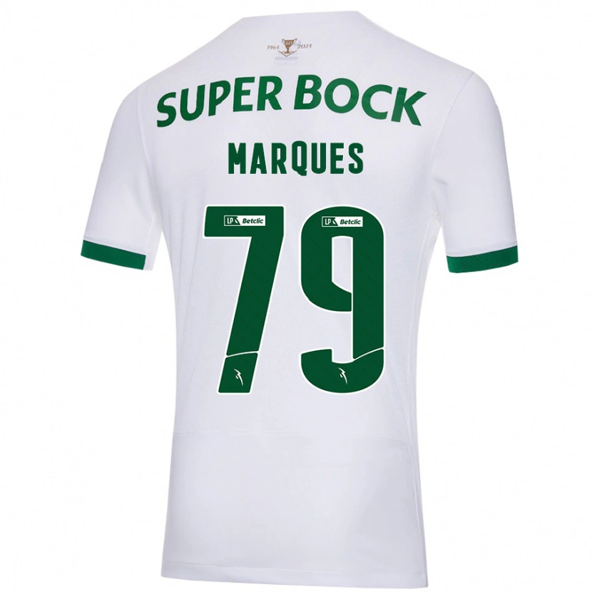 Danxen Donna Maglia Rodrigo Marquês #79 Bianco Verde Kit Gara Away 2024/25 Maglietta
