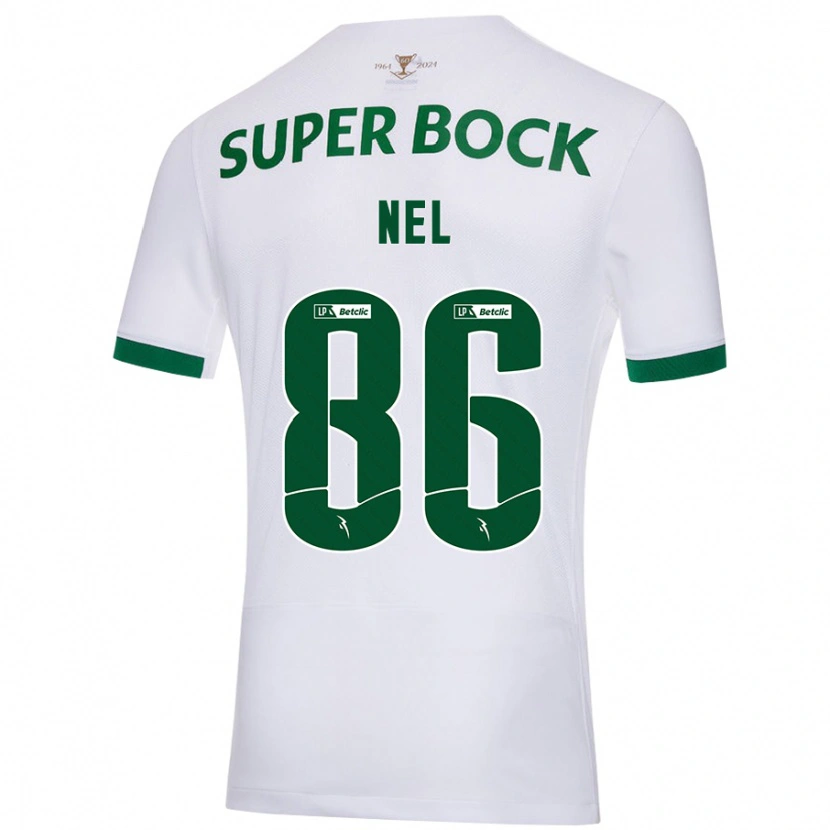 Danxen Donna Maglia Rafael Nel #86 Bianco Verde Kit Gara Away 2024/25 Maglietta