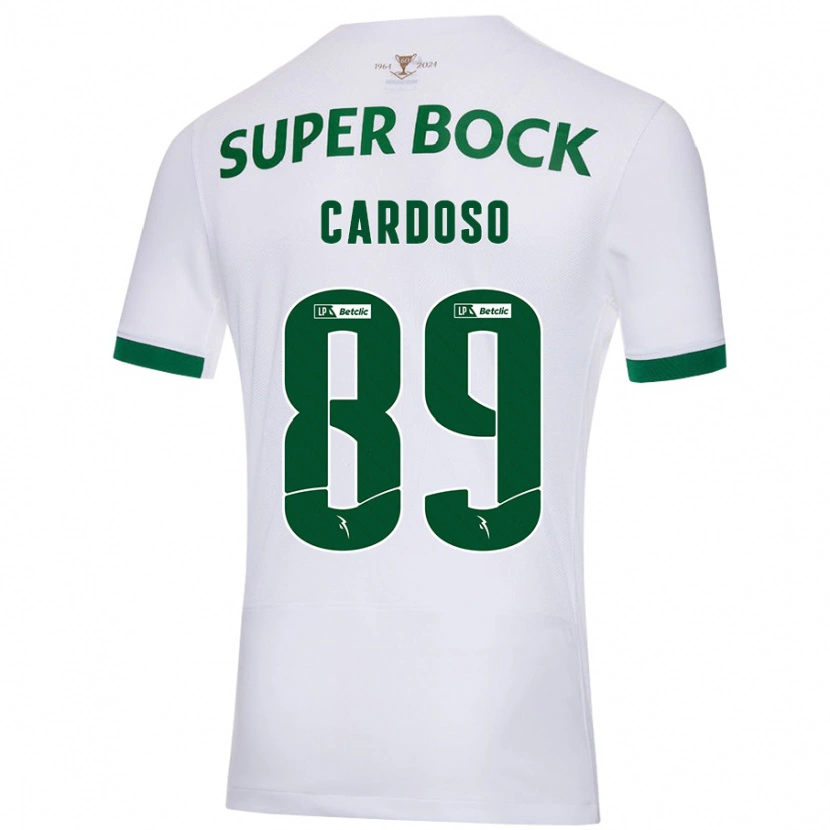 Danxen Donna Maglia Nilton Cardoso #89 Bianco Verde Kit Gara Away 2024/25 Maglietta