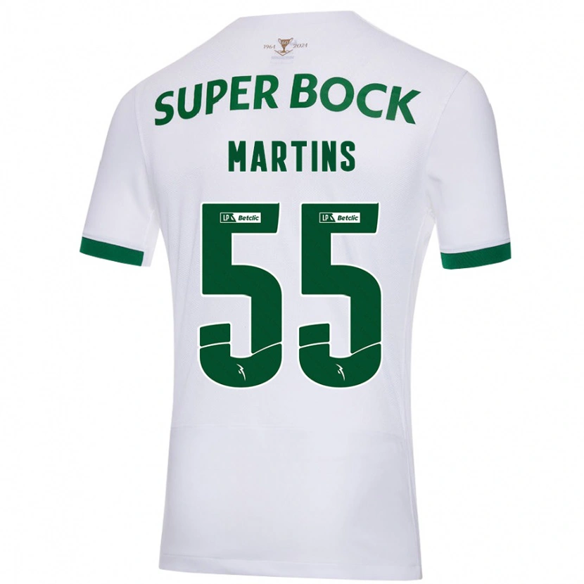 Danxen Donna Maglia Carolina Martins #55 Bianco Verde Kit Gara Away 2024/25 Maglietta