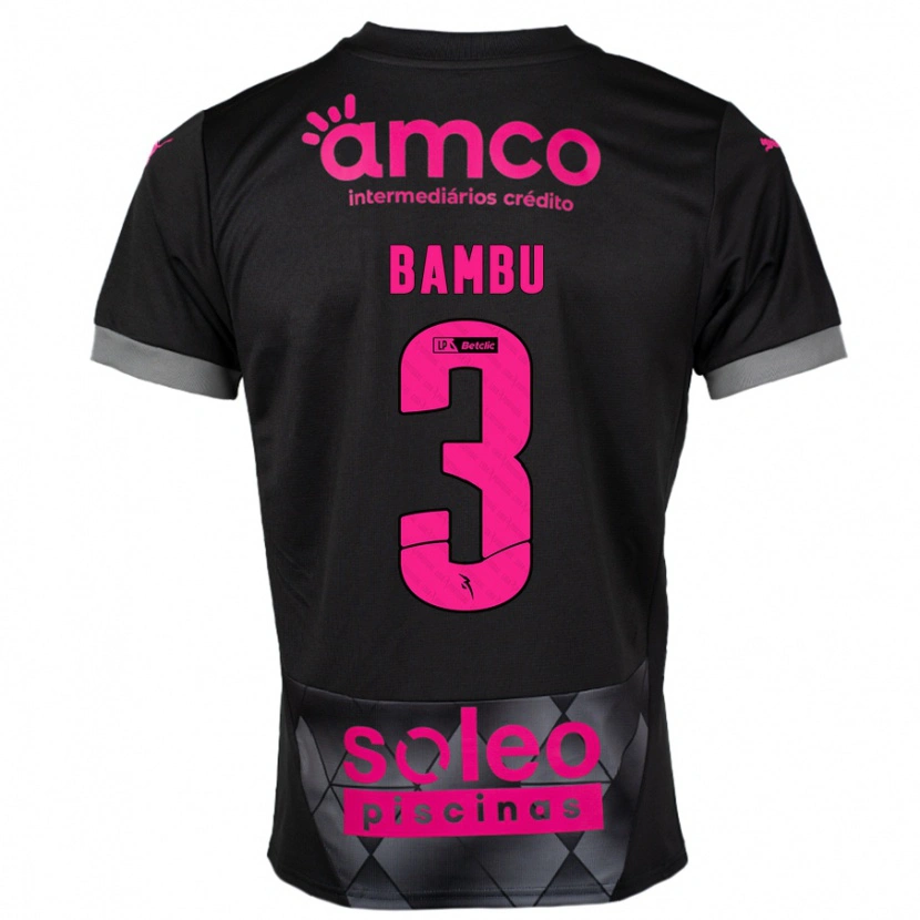Danxen Donna Maglia Robson Bambu #3 Nero Rosa Kit Gara Away 2024/25 Maglietta