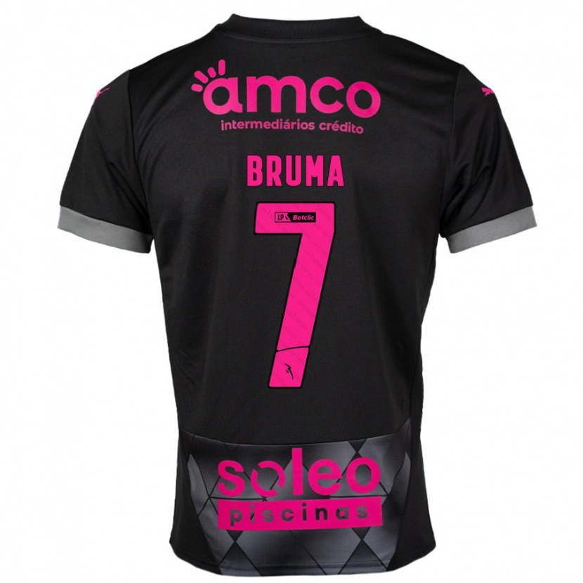 Danxen Donna Maglia Bruma #7 Nero Rosa Kit Gara Away 2024/25 Maglietta