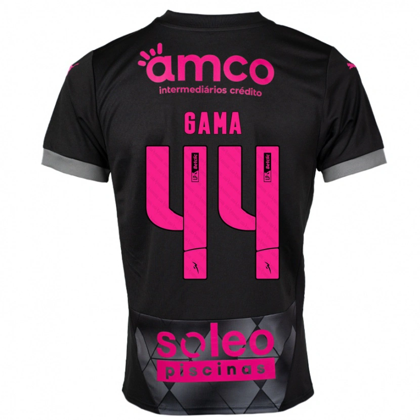 Danxen Donna Maglia Dinis Gama #44 Nero Rosa Kit Gara Away 2024/25 Maglietta