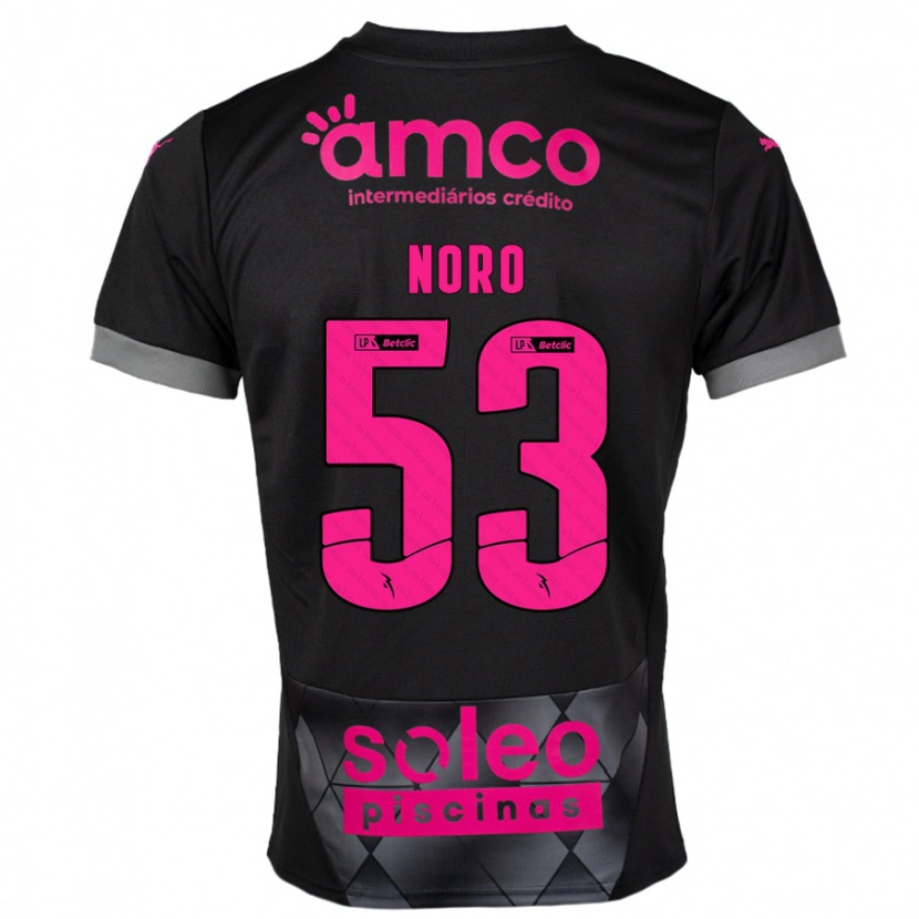 Danxen Donna Maglia Jonatás Noro #53 Nero Rosa Kit Gara Away 2024/25 Maglietta