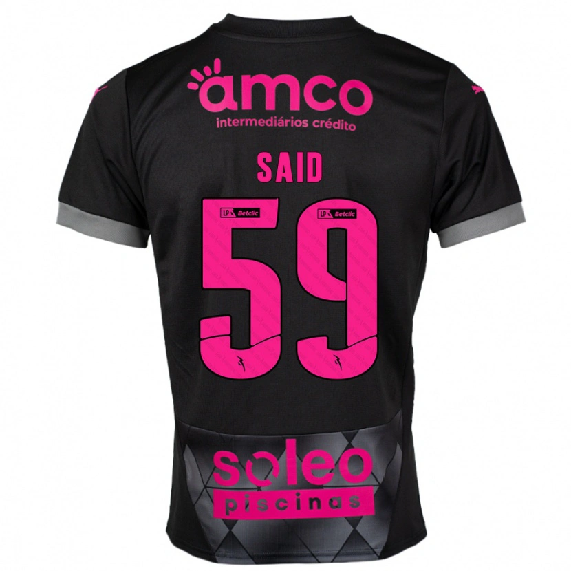 Danxen Donna Maglia Yan Said #59 Nero Rosa Kit Gara Away 2024/25 Maglietta