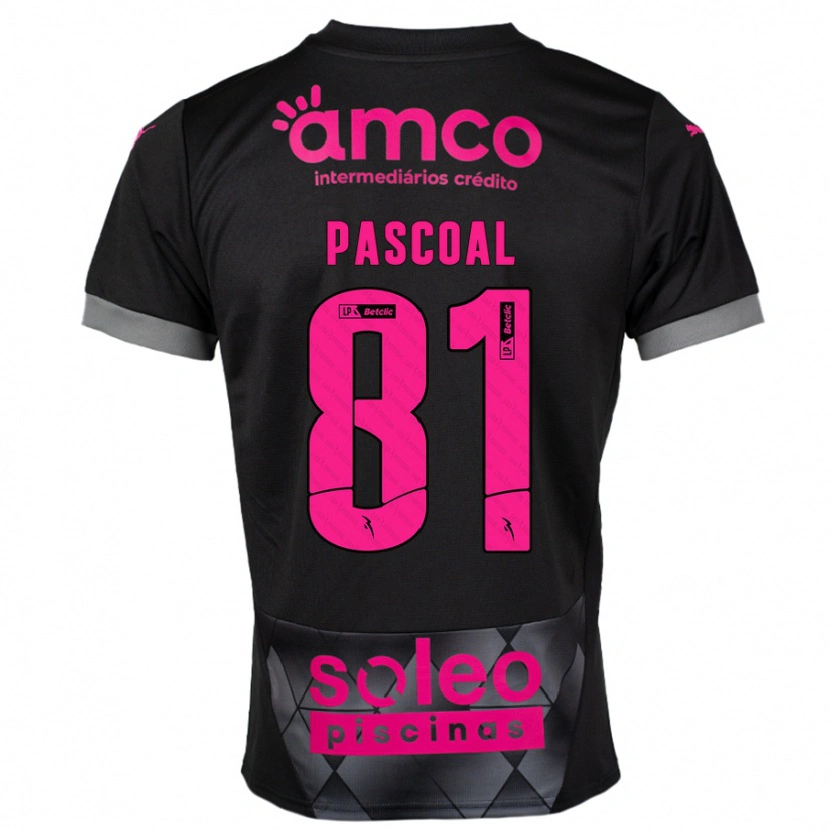 Danxen Donna Maglia Fodé Pascoal #81 Nero Rosa Kit Gara Away 2024/25 Maglietta