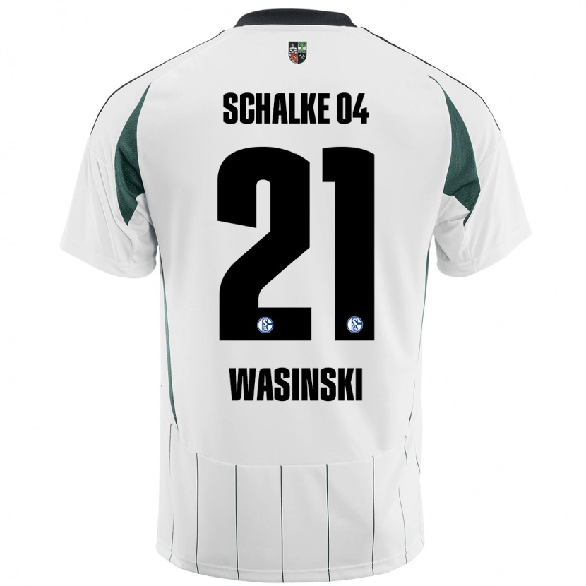 Danxen Donna Maglia Martin Wasinski #21 Bianco Verde Kit Gara Away 2024/25 Maglietta