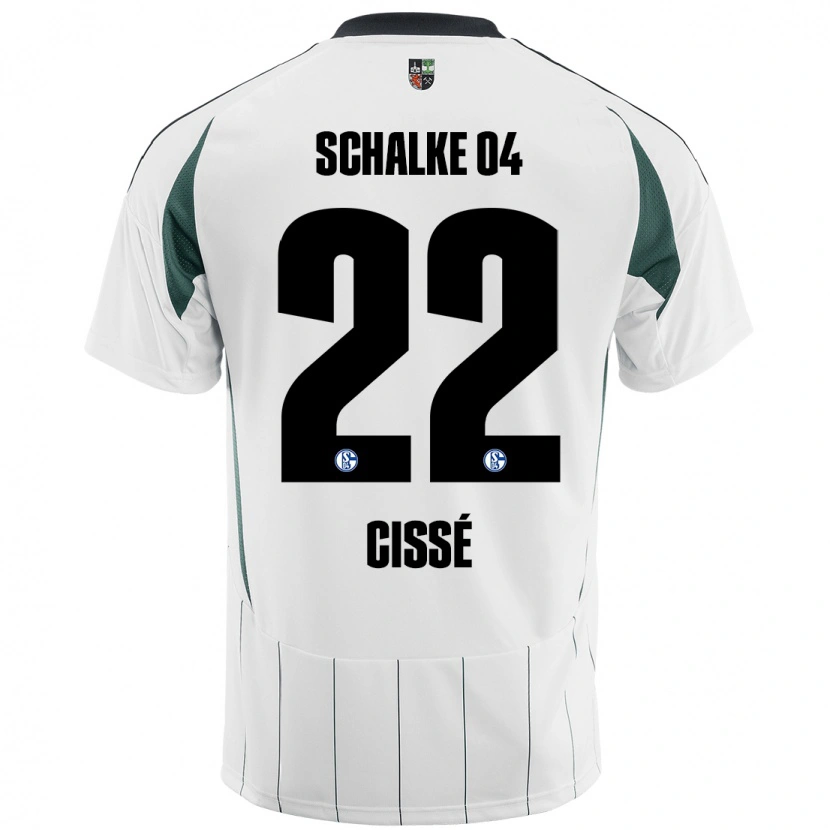 Danxen Donna Maglia Ibrahima Cissé #22 Bianco Verde Kit Gara Away 2024/25 Maglietta