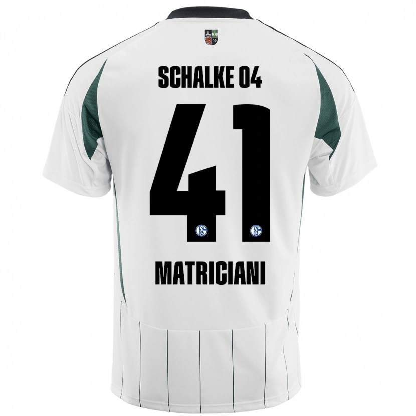 Danxen Donna Maglia Henning Matriciani #41 Bianco Verde Kit Gara Away 2024/25 Maglietta