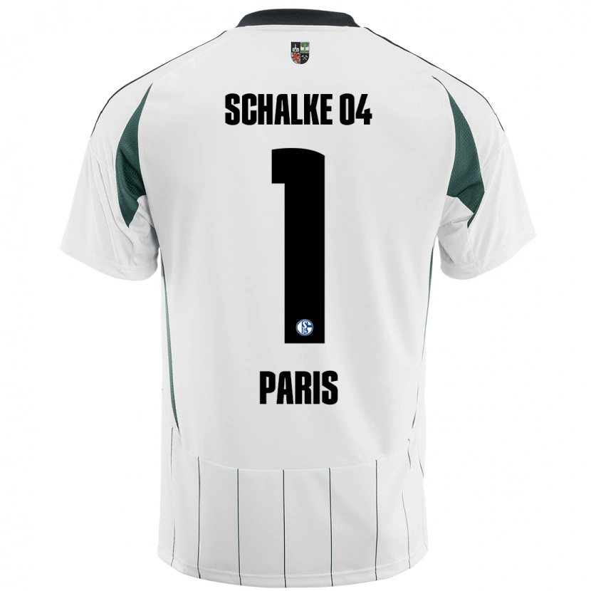 Danxen Donna Maglia Julius Paris #1 Bianco Verde Kit Gara Away 2024/25 Maglietta