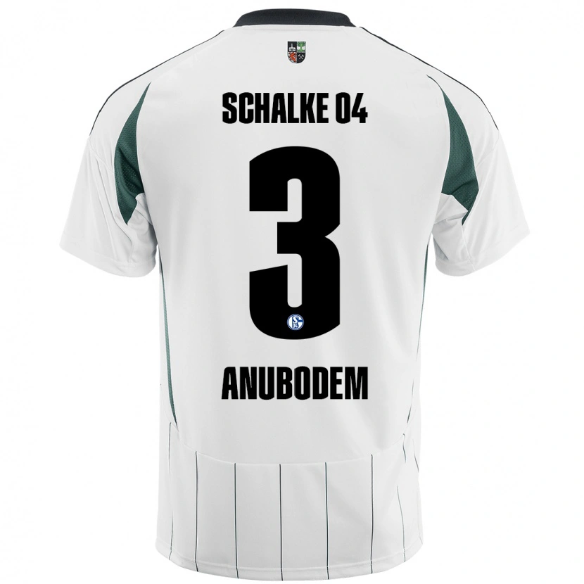 Danxen Donna Maglia Ngufor Anubodem #3 Bianco Verde Kit Gara Away 2024/25 Maglietta