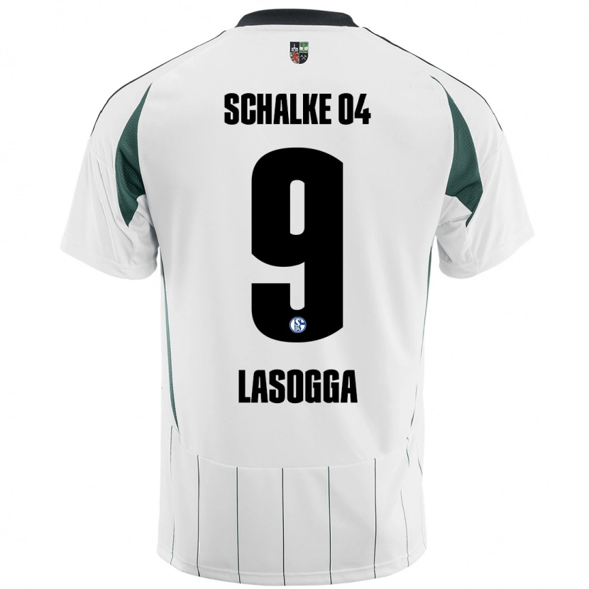 Danxen Donna Maglia Pierre-Michel Lasogga #9 Bianco Verde Kit Gara Away 2024/25 Maglietta