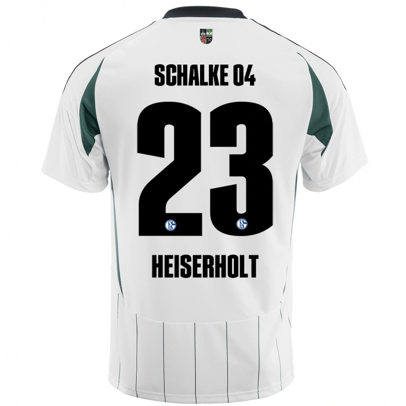 Danxen Donna Maglia Finn Heiserholt #23 Bianco Verde Kit Gara Away 2024/25 Maglietta