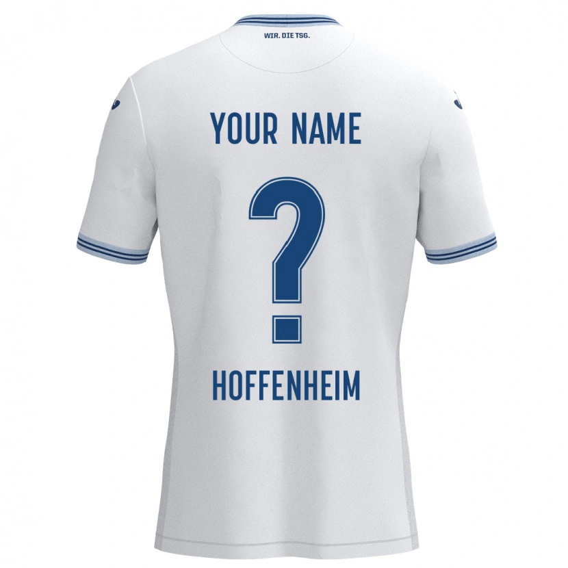 Danxen Donna Maglia Il Tuo Nome #0 Bianco Blu Kit Gara Away 2024/25 Maglietta