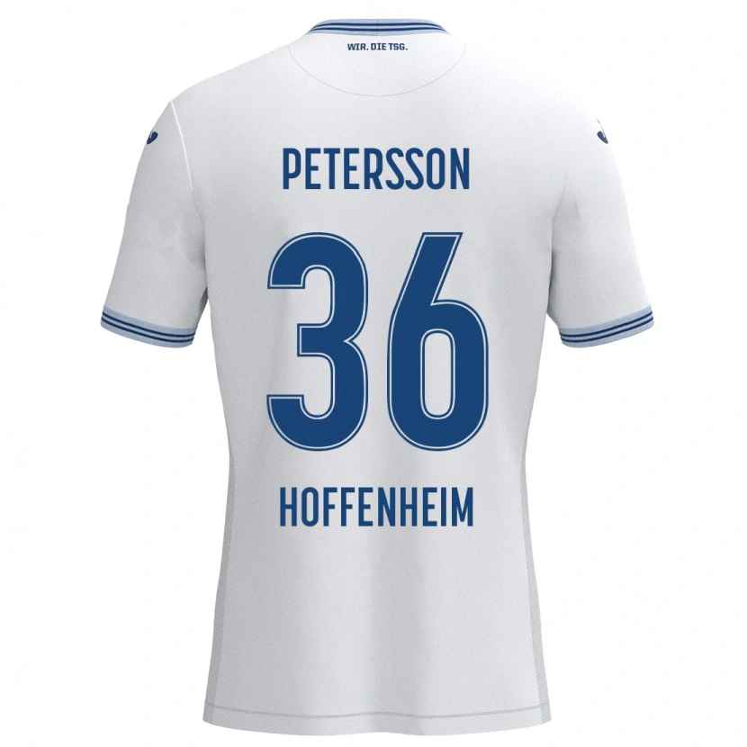 Danxen Donna Maglia Lúkas Petersson #36 Bianco Blu Kit Gara Away 2024/25 Maglietta