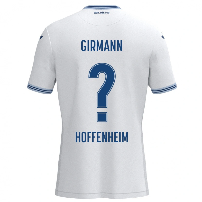 Danxen Donna Maglia David Girmann #0 Bianco Blu Kit Gara Away 2024/25 Maglietta