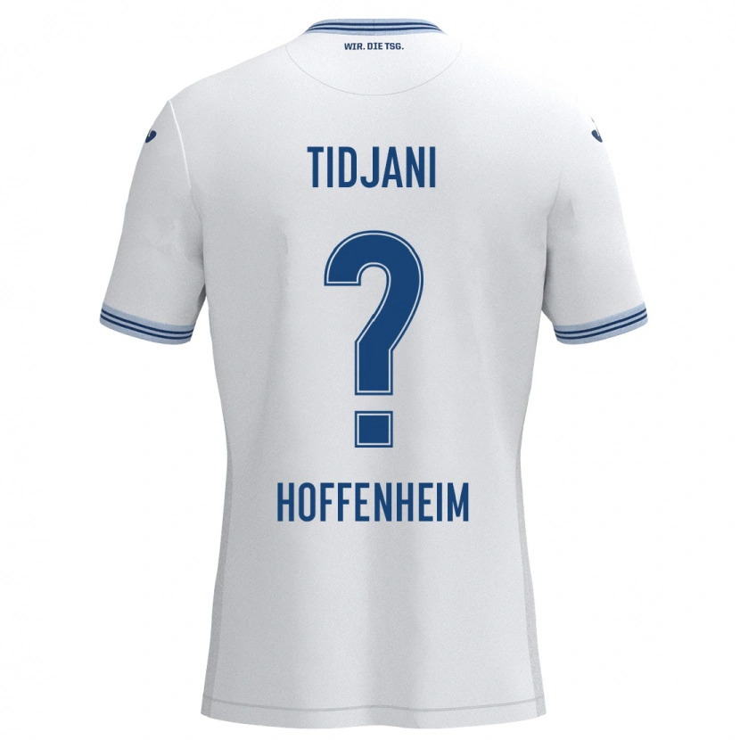 Danxen Donna Maglia Nouh Tidjani #0 Bianco Blu Kit Gara Away 2024/25 Maglietta