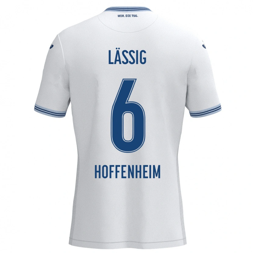 Danxen Donna Maglia Valentin Lässig #6 Bianco Blu Kit Gara Away 2024/25 Maglietta