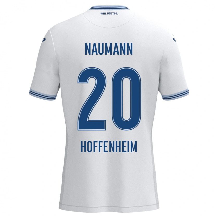Danxen Donna Maglia Maxim Naumann #20 Bianco Blu Kit Gara Away 2024/25 Maglietta