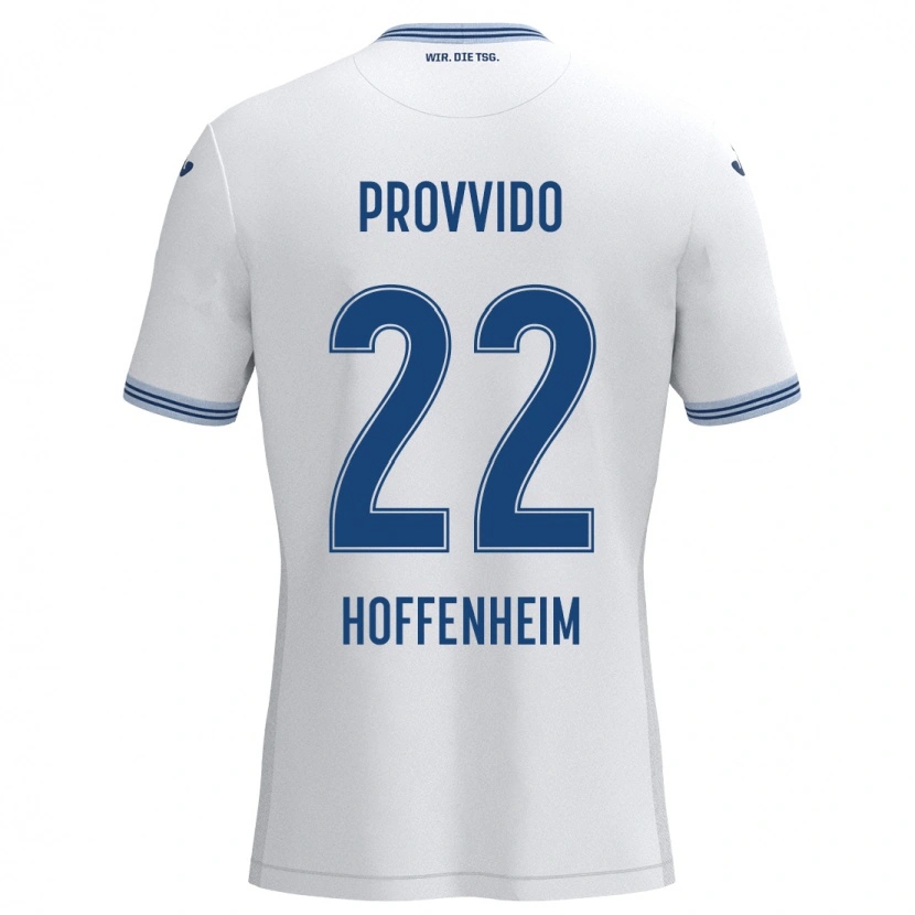 Danxen Donna Maglia Luca Provvido #22 Bianco Blu Kit Gara Away 2024/25 Maglietta
