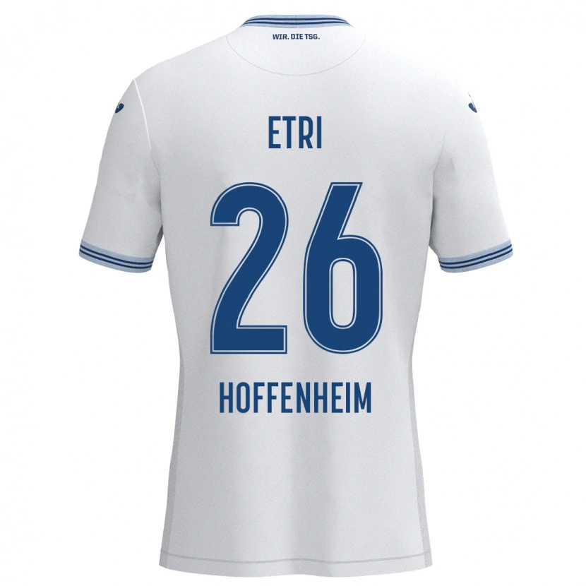 Danxen Donna Maglia Ahmed Etri #26 Bianco Blu Kit Gara Away 2024/25 Maglietta