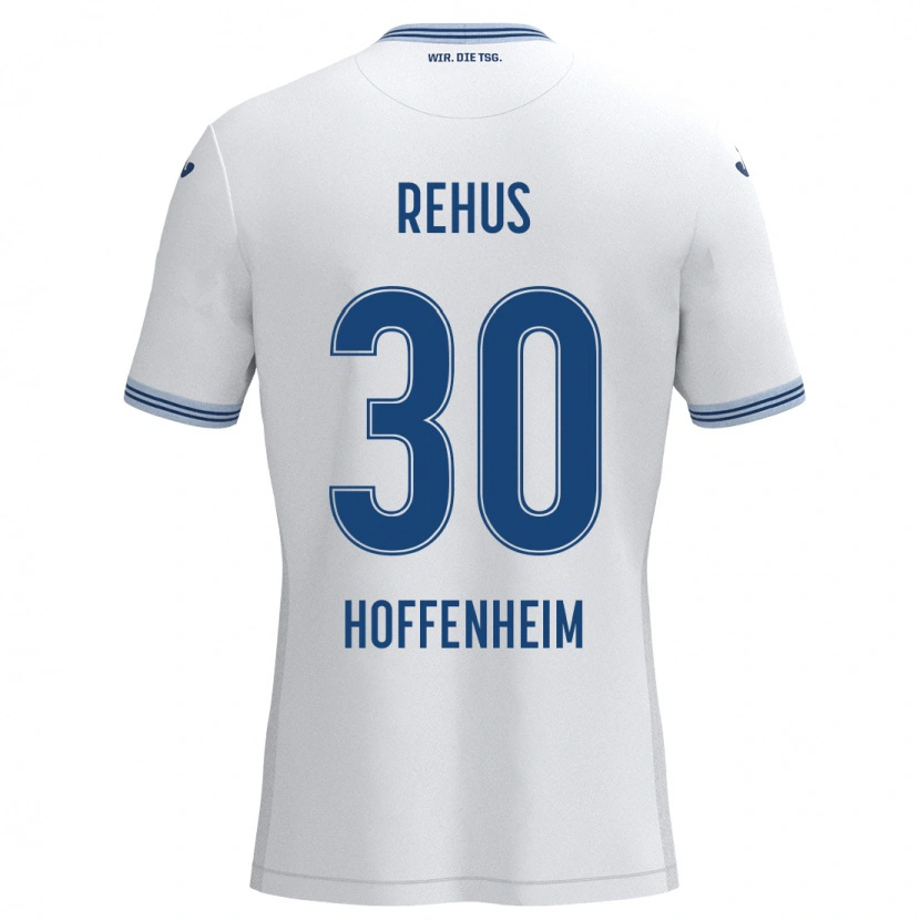 Danxen Donna Maglia Milan Rehus #30 Bianco Blu Kit Gara Away 2024/25 Maglietta