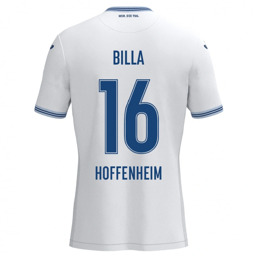 Danxen Donna Maglia Nicole Billa #16 Bianco Blu Kit Gara Away 2024/25 Maglietta