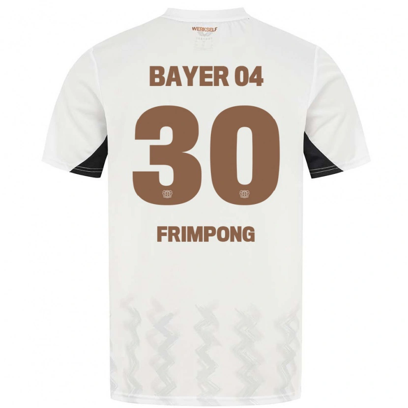 Danxen Donna Maglia Jeremie Frimpong #30 Bianco Nero Kit Gara Away 2024/25 Maglietta