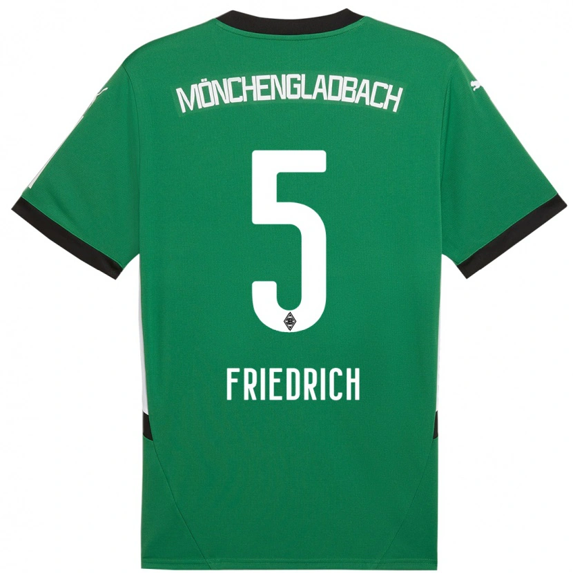 Danxen Donna Maglia Marvin Friedrich #5 Verde Bianco Kit Gara Away 2024/25 Maglietta