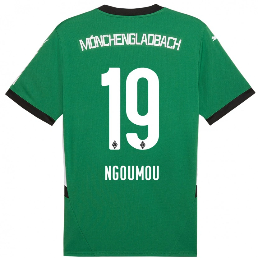 Danxen Donna Maglia Nathan Ngoumou #19 Verde Bianco Kit Gara Away 2024/25 Maglietta
