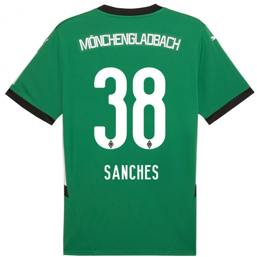 Danxen Donna Maglia Yvandro Borges Sanches #38 Verde Bianco Kit Gara Away 2024/25 Maglietta
