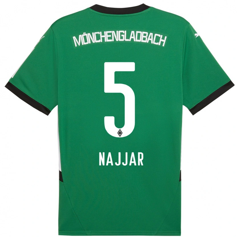 Danxen Donna Maglia Jamil Najjar #5 Verde Bianco Kit Gara Away 2024/25 Maglietta