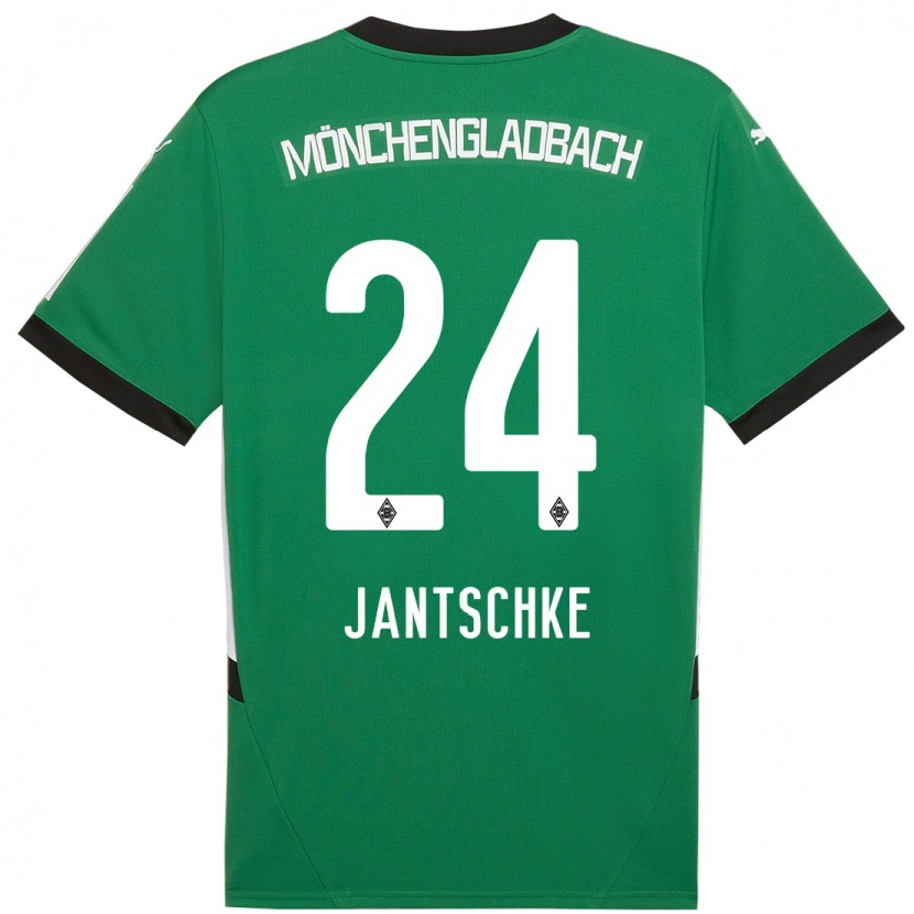 Danxen Donna Maglia Tony Jantschke #24 Verde Bianco Kit Gara Away 2024/25 Maglietta