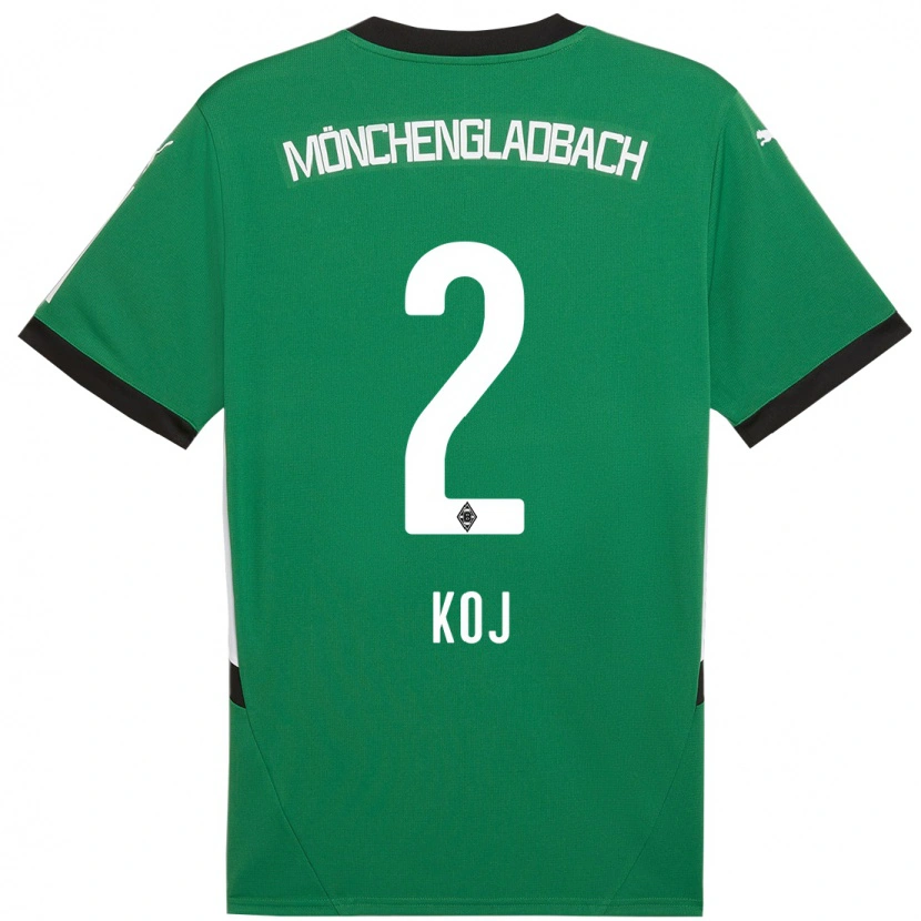 Danxen Donna Maglia Julia Koj #2 Verde Bianco Kit Gara Away 2024/25 Maglietta