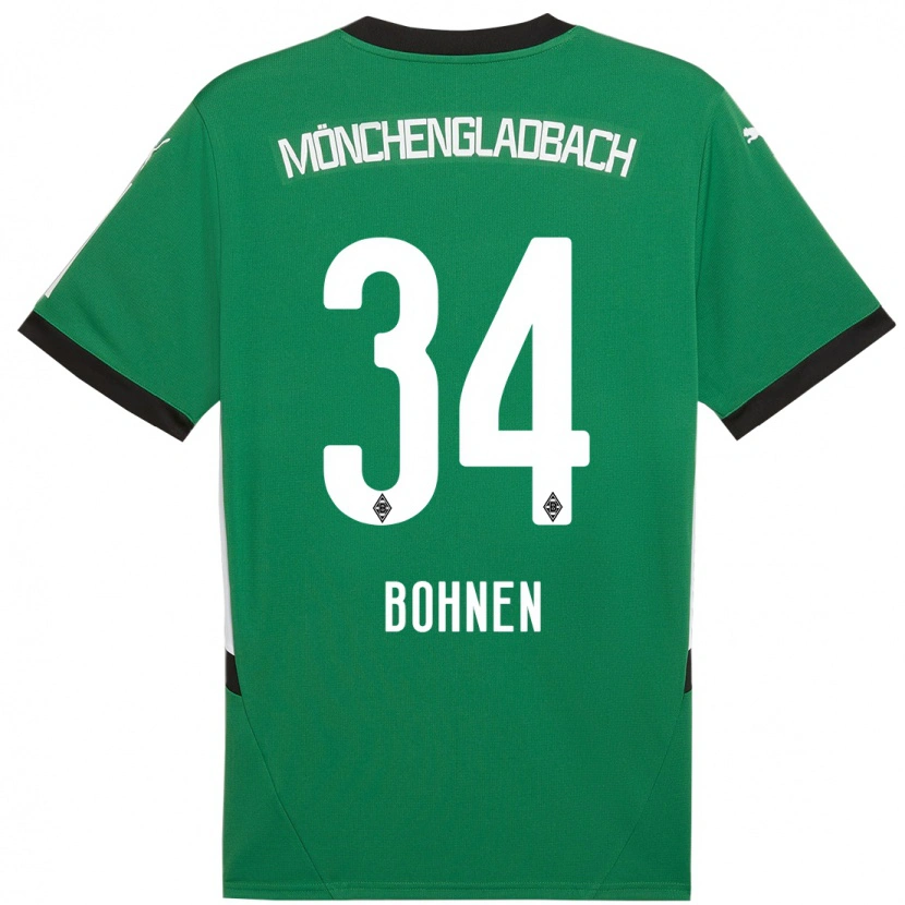 Danxen Donna Maglia Bohnen #34 Verde Bianco Kit Gara Away 2024/25 Maglietta