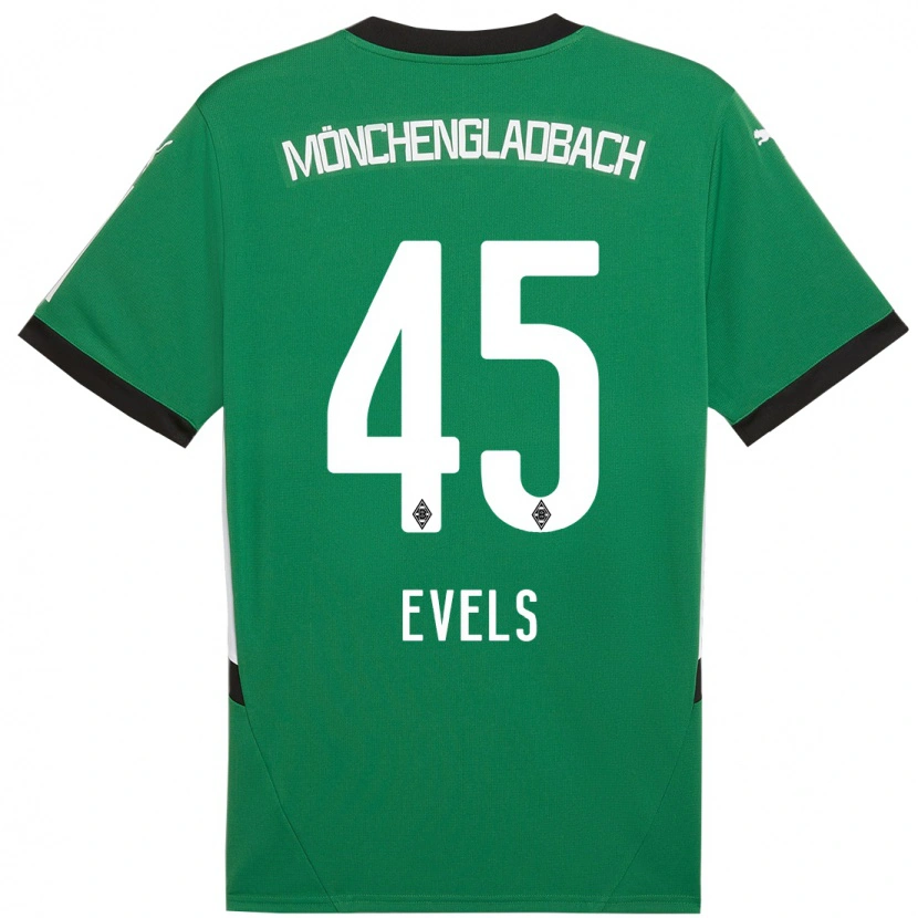 Danxen Donna Maglia Emily Evels #45 Verde Bianco Kit Gara Away 2024/25 Maglietta