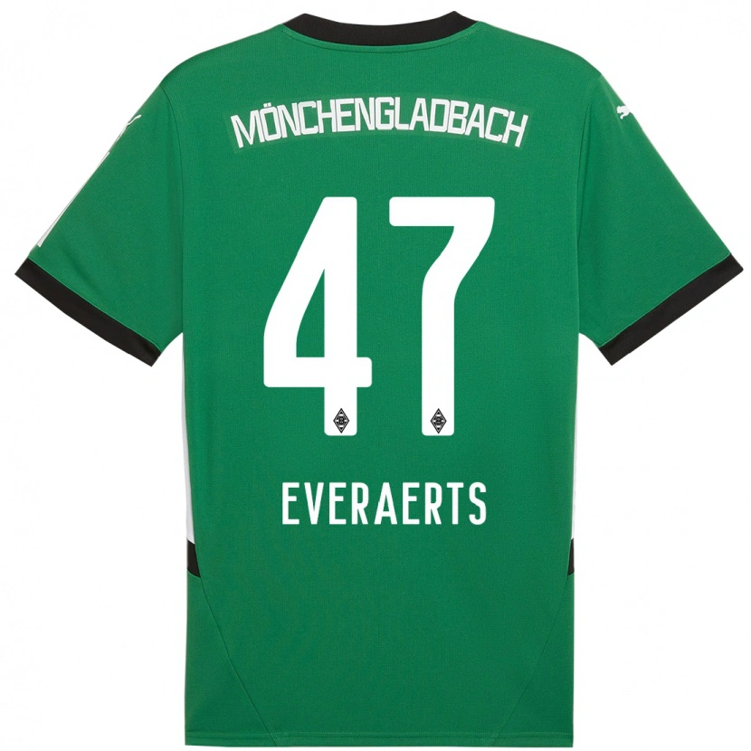 Danxen Donna Maglia Kim Everaerts #47 Verde Bianco Kit Gara Away 2024/25 Maglietta