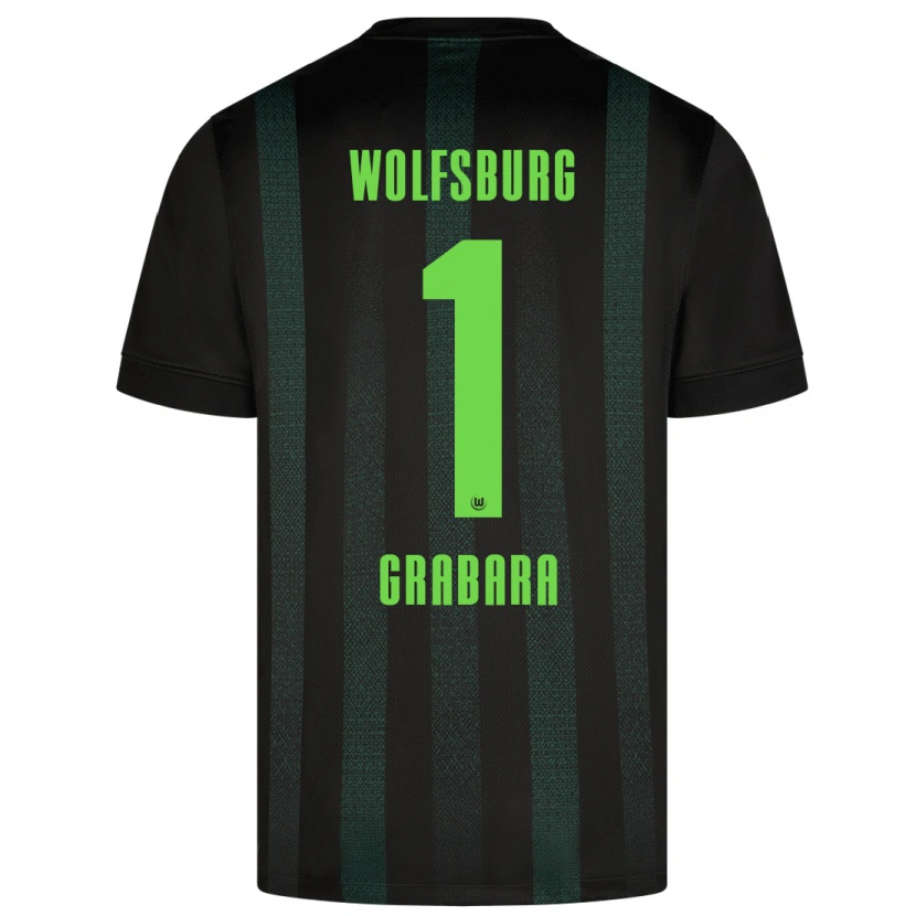 Danxen Donna Maglia Kamil Grabara #1 Verde Scuro Kit Gara Away 2024/25 Maglietta