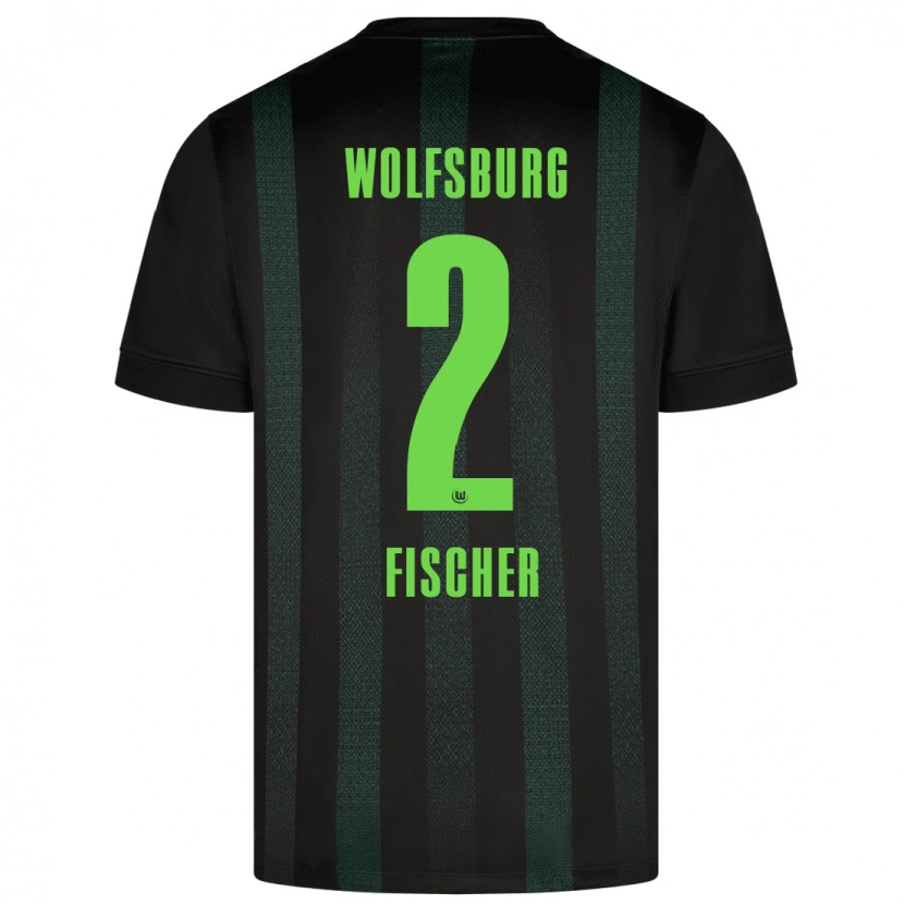 Danxen Donna Maglia Kilian Fischer #2 Verde Scuro Kit Gara Away 2024/25 Maglietta