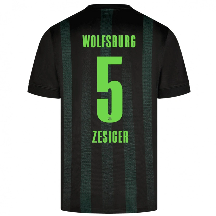 Danxen Donna Maglia Cédric Zesiger #5 Verde Scuro Kit Gara Away 2024/25 Maglietta