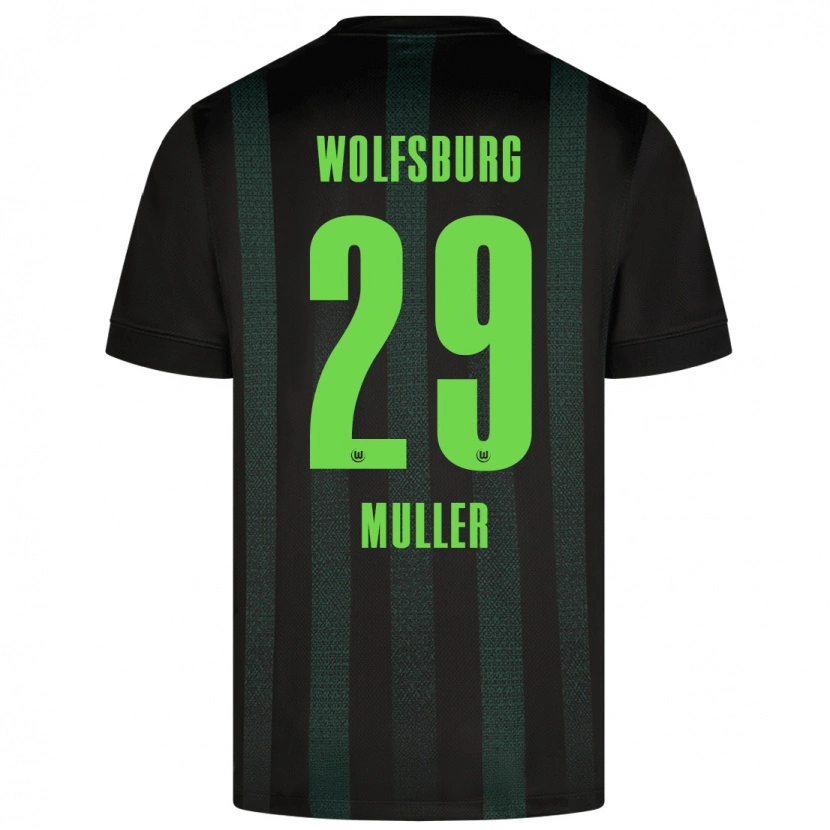 Danxen Donna Maglia Marius Müller #29 Verde Scuro Kit Gara Away 2024/25 Maglietta