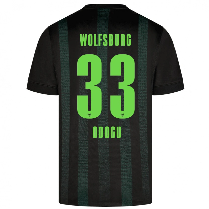 Danxen Donna Maglia David Odogu #33 Verde Scuro Kit Gara Away 2024/25 Maglietta