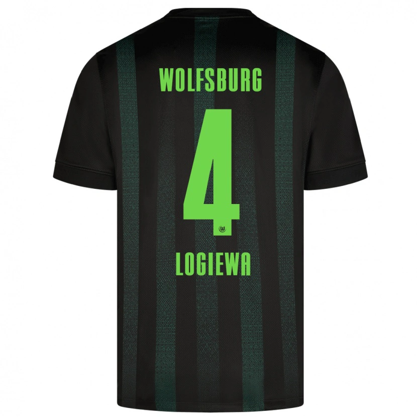 Danxen Donna Maglia Luca Logiewa #4 Verde Scuro Kit Gara Away 2024/25 Maglietta